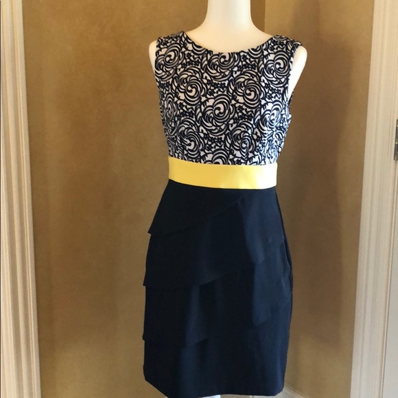 Black and Yellow Connected Apparel Dress - Picture 1 of 7